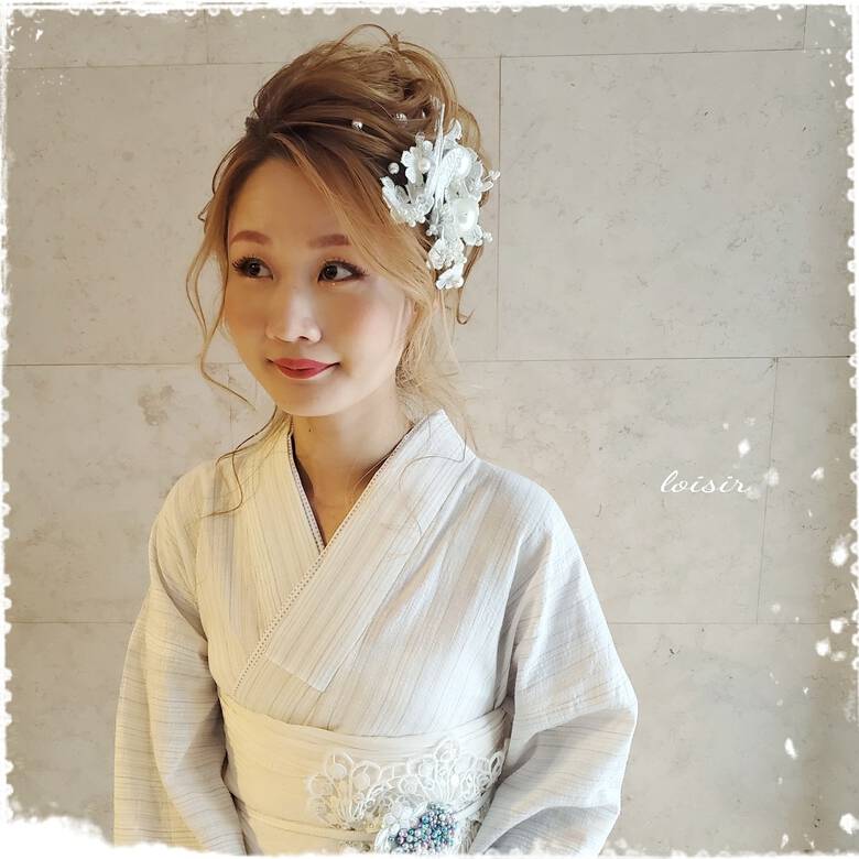 ヘアセット フェミニン 着物 ロング ロアジール Hiroko Kagei Hair