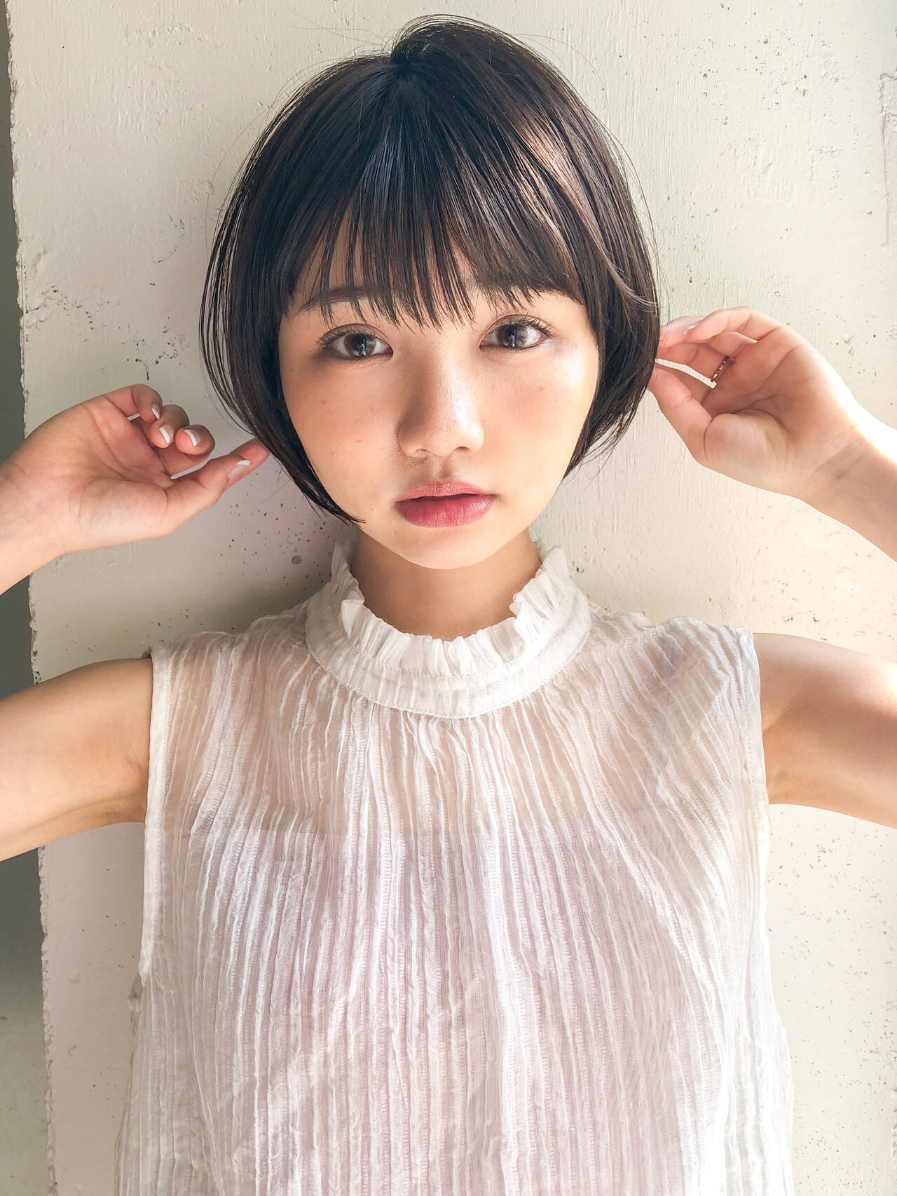 ミルクティーアッシュ グラデーションボブ 切りっぱなしボブ ミルクティーグレージュ Kyli表参道 トキタ マサヒロ Kyli表参道 5116 Hair