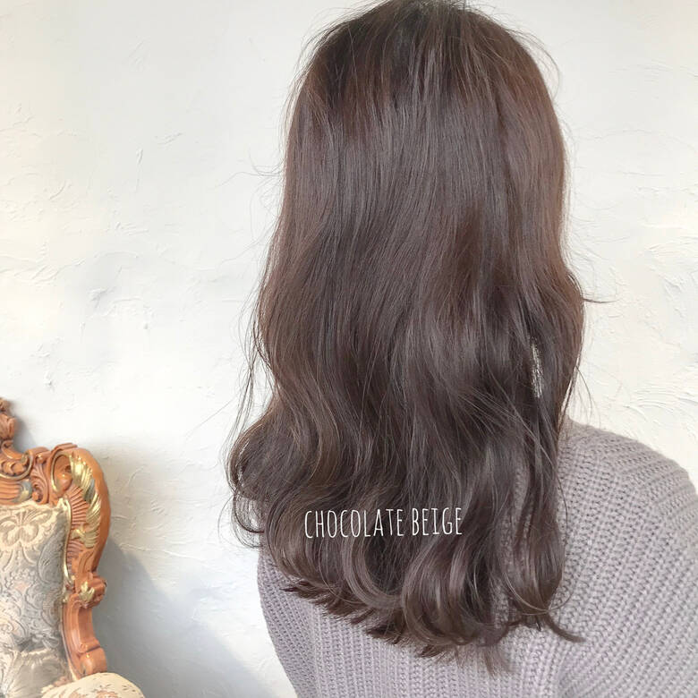 ミルクティーベージュ ブルーアッシュ セミロング ショコラブラウン Rita Co 大宮東口店 Aya 4508 Hair