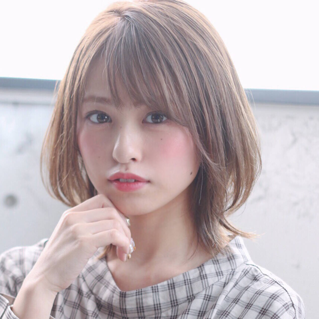 ミディアム 小顔ショート 愛され 大人かわいい Dyplus 鎗田聖乃 やりたさとの Dyplus 表参道 Hair
