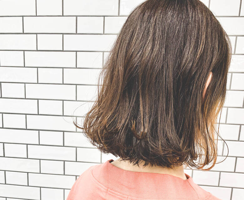 切りっぱなしボブ ミディアム アッシュグレージュ ナチュラル Zina ハシモト 5460 Hair