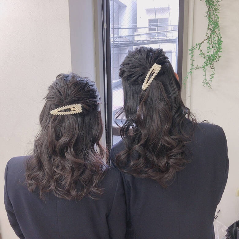 ゆるふわセット ヘアアレンジ ロング ハーフアップ 美容室pals 冨永鈴夏 Hair