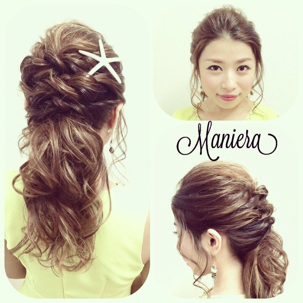 ヘアアレンジ ハーフアップ ヘアメイク Hair Make Maniera Micco Hair