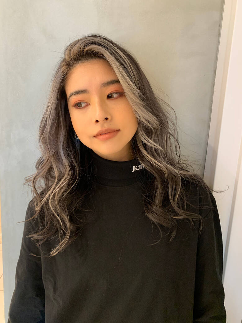 ロング 韓国風ヘアー Peek A Boo エレガント Peek A Boo Newoman新宿 阿藤俊也 フェイスフレーミング Hair