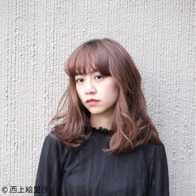 前髪あり ミディアム 夏 ナチュラル Macaroni Hair 西上絵里沙 Hair