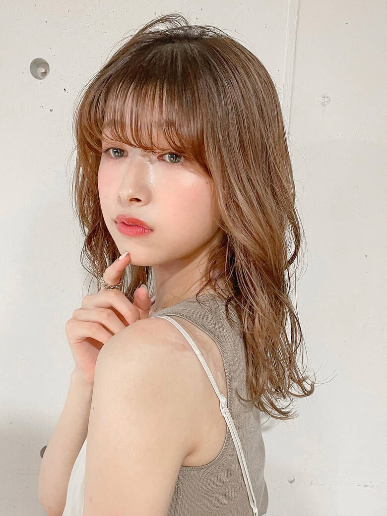 ナチュラル デジタルパーマ ゆるふわパーマ ミディアム Dydi表参道 本田結 ほんだゆい Dydi表参道 Hair