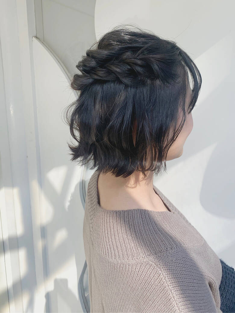 ハーフアップ ガーリー 簡単ヘアアレンジ ボブ モリオフロムロンドン大宮2号店 三村真由奈 Hair
