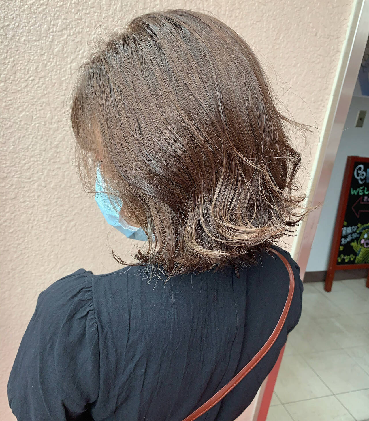 グラデーションボブ 極細ハイライト ナチュラルグラデーション ミディアム Wワット新宿 鈴木里美 Hair