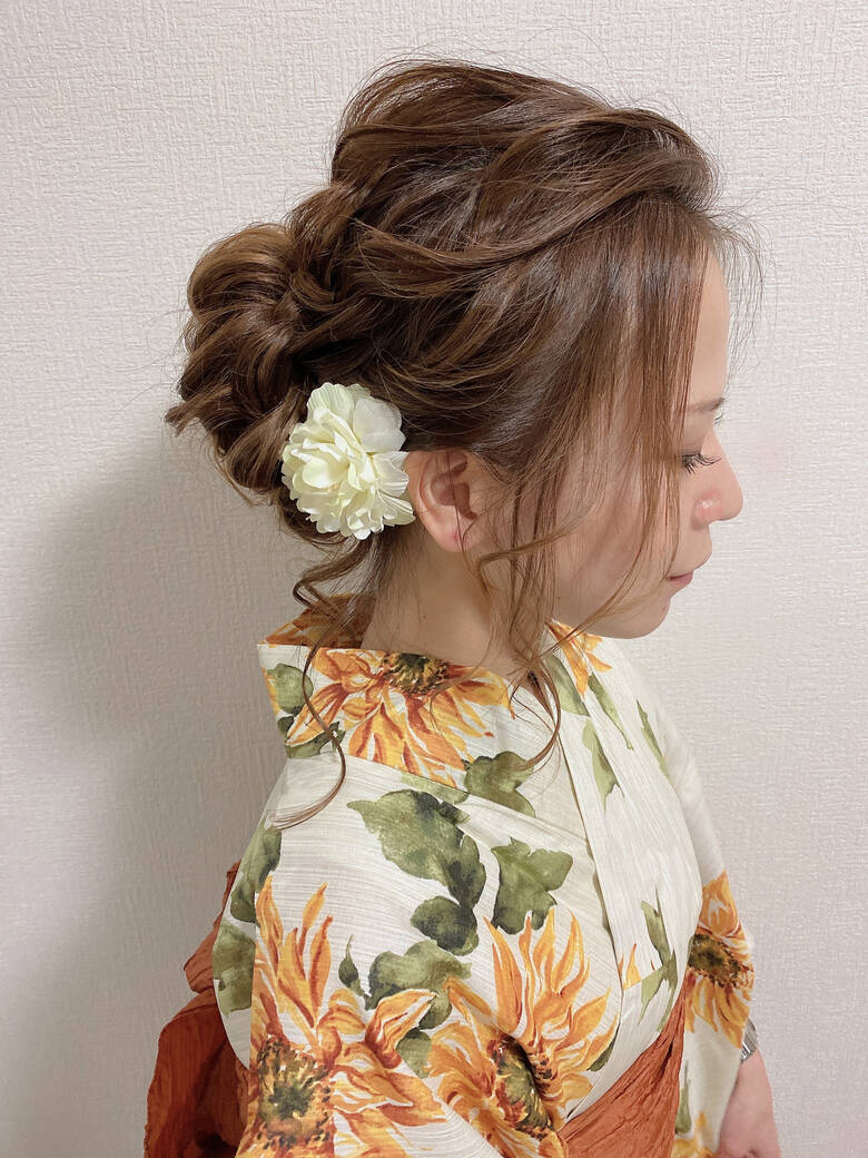 ナチュラル ロング ヘアアレンジ 浴衣アレンジ Spring Spring佐野好美 Hair