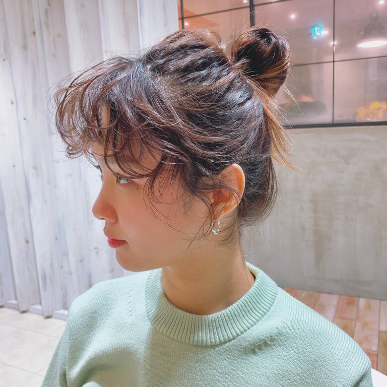 ゆるナチュラル ヘアアレンジ ナチュラル お団子ヘア K Two Kyoto Ina 5407 Hair