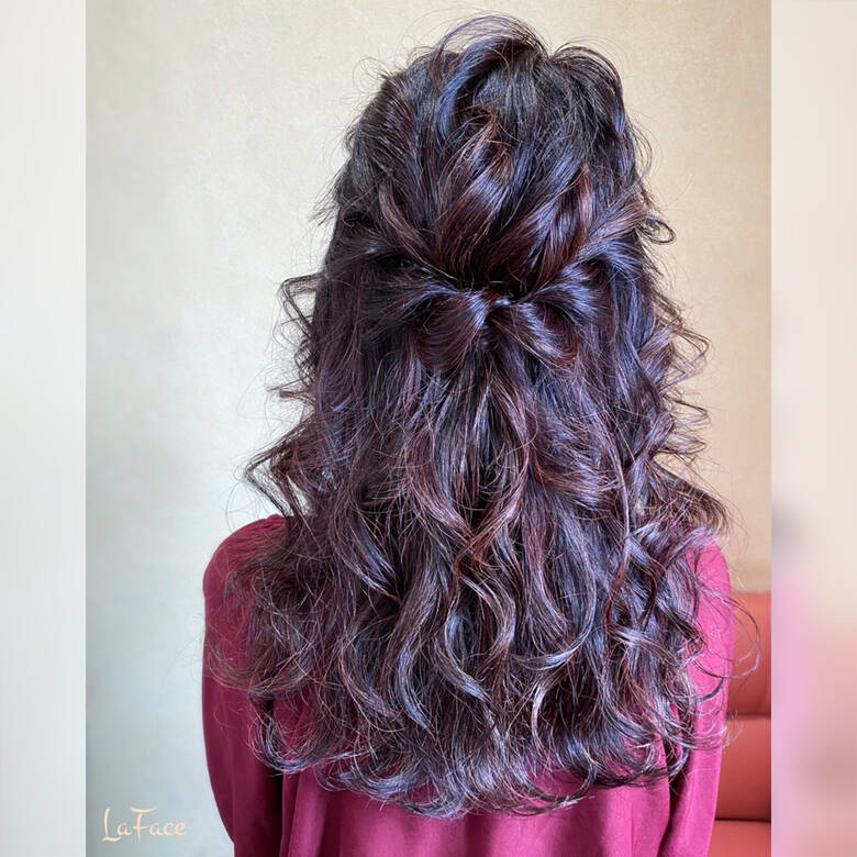 ハーフアップ パーティ ヘアアレンジ 結婚式 Laface ラフェイス 青柳 哲郎 ラフェイス Hair