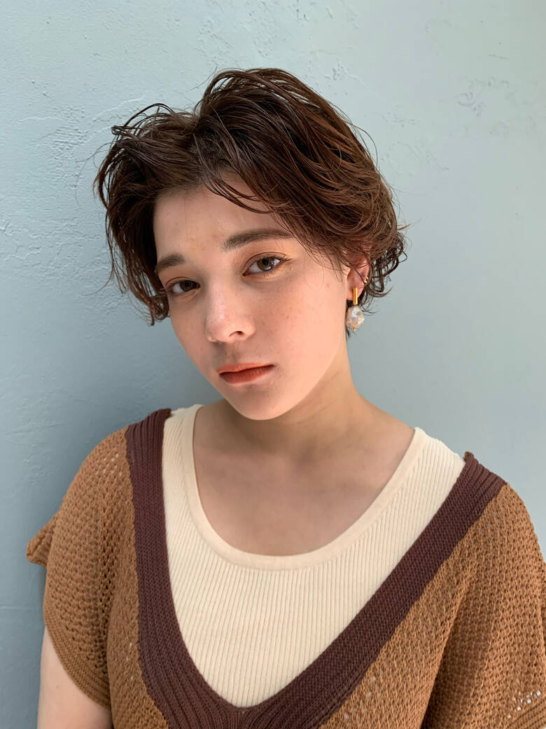 大人ショート ショートパーマ ハンサムショート ショート Cafune By Garland 渡辺 フミヤ Hair