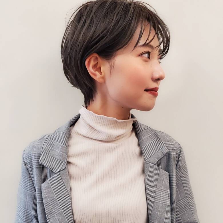 ショートヘア 横顔美人 逆三角形 ショート Air Kobe Air Lovest 稲毛 久紀 6813 Hair