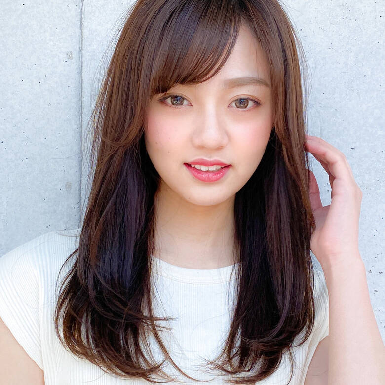 デジタルパーマ レイヤーカット ロング コンサバ Agnos 青山 石川 卓弥 Agnos青山 小顔レイヤー Hair