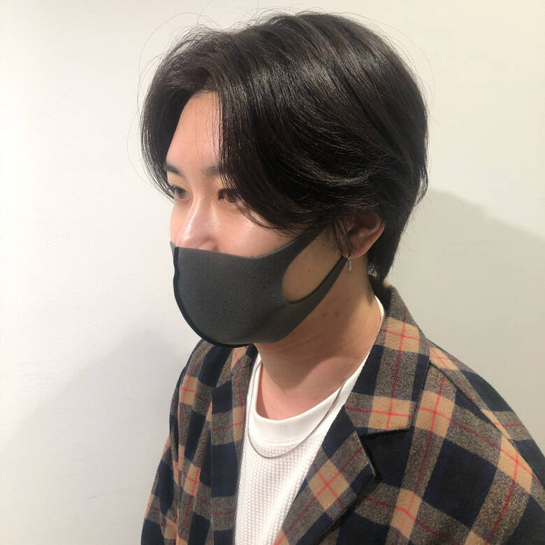 地毛風カラー ナチュラル メンズカット センターパート Go Today Shaire Salon 渋谷モディ店 小野菜津美 Hair