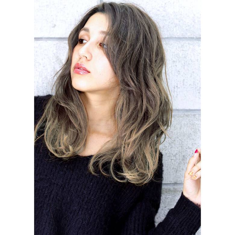 ナチュラル 外国人風 セミロング グレージュ Hair Salon Gallica 中村 飛鳥 Hair Salon Gallica Hair