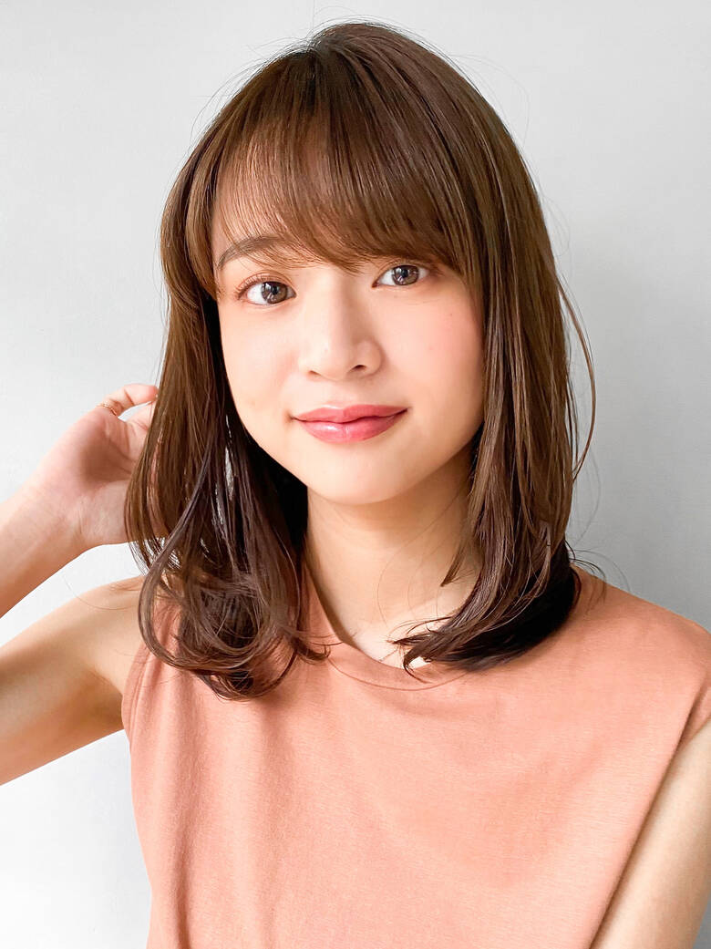 ミディアムレイヤー ミディアム ヘアアレンジ 大人かわいい Kyli 表参道 二宮 万莉 Kyli 表参道 Hair