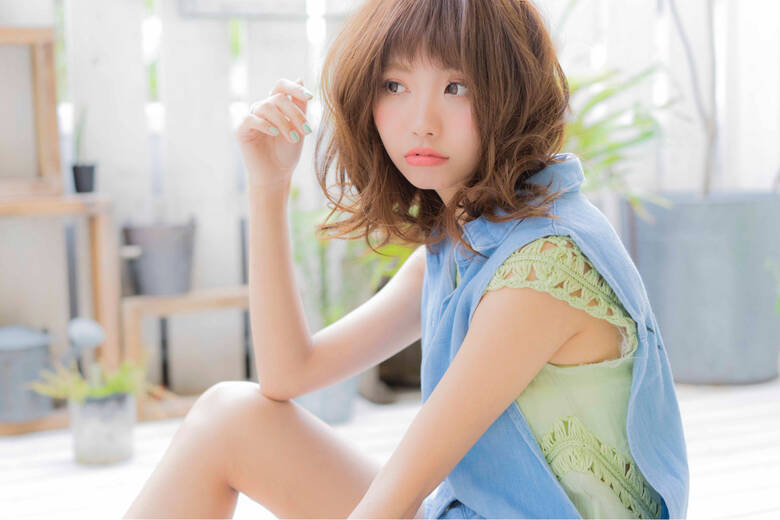 ナチュラル ミディアム 外ハネ ショートバング Hair Design Sola 山口純一郎 Hair