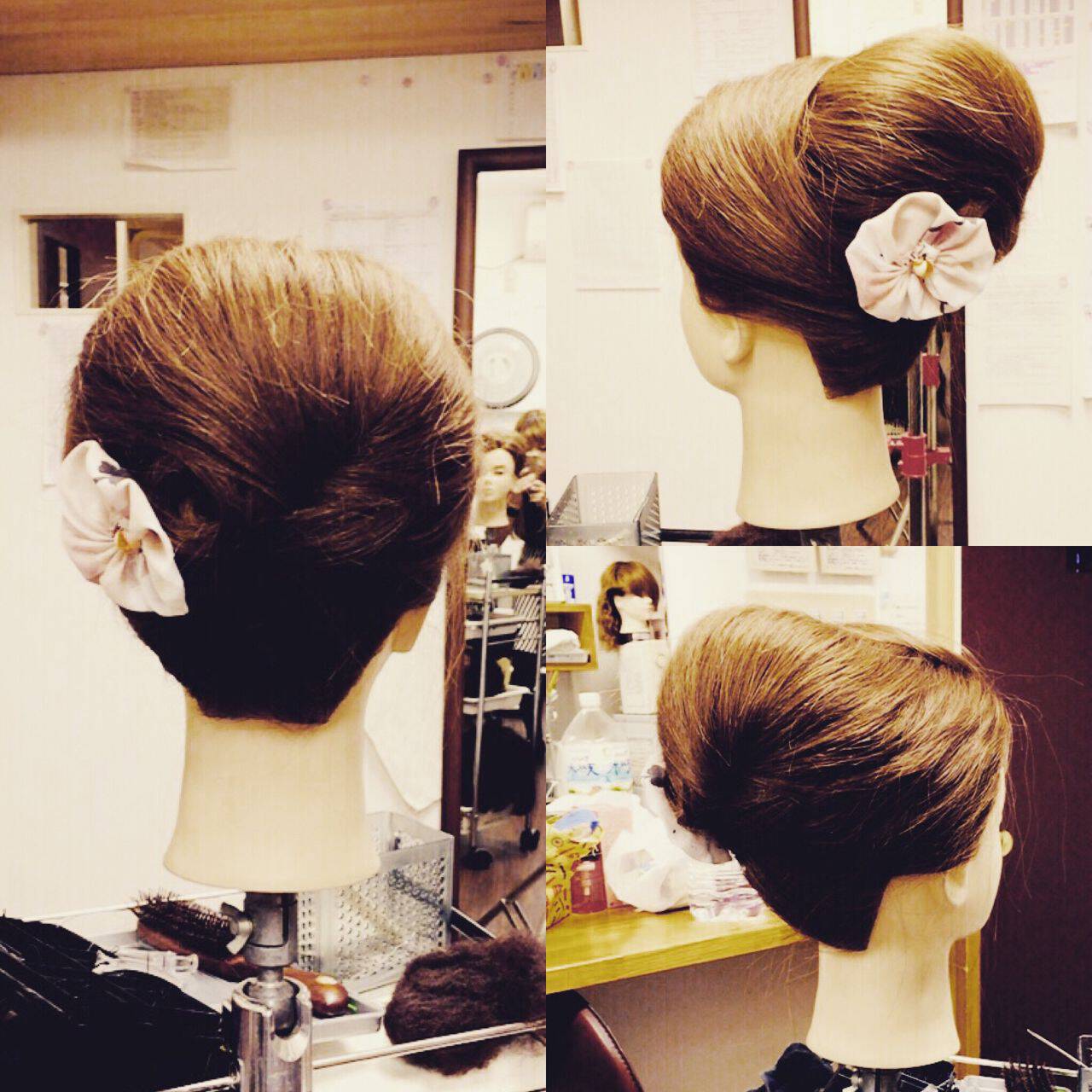 お祭り ガーリー セミロング アップスタイル Ares いまむ Hair