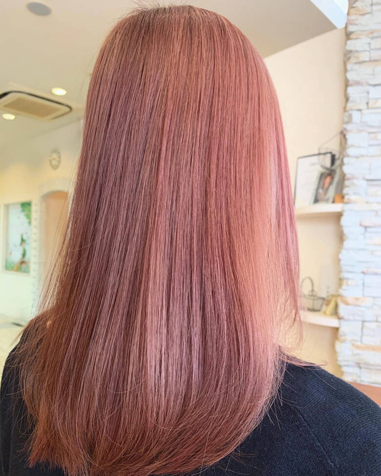ロング ピンクブラウン ブリーチ モード Solo Design 大越 勇嗣 Hair