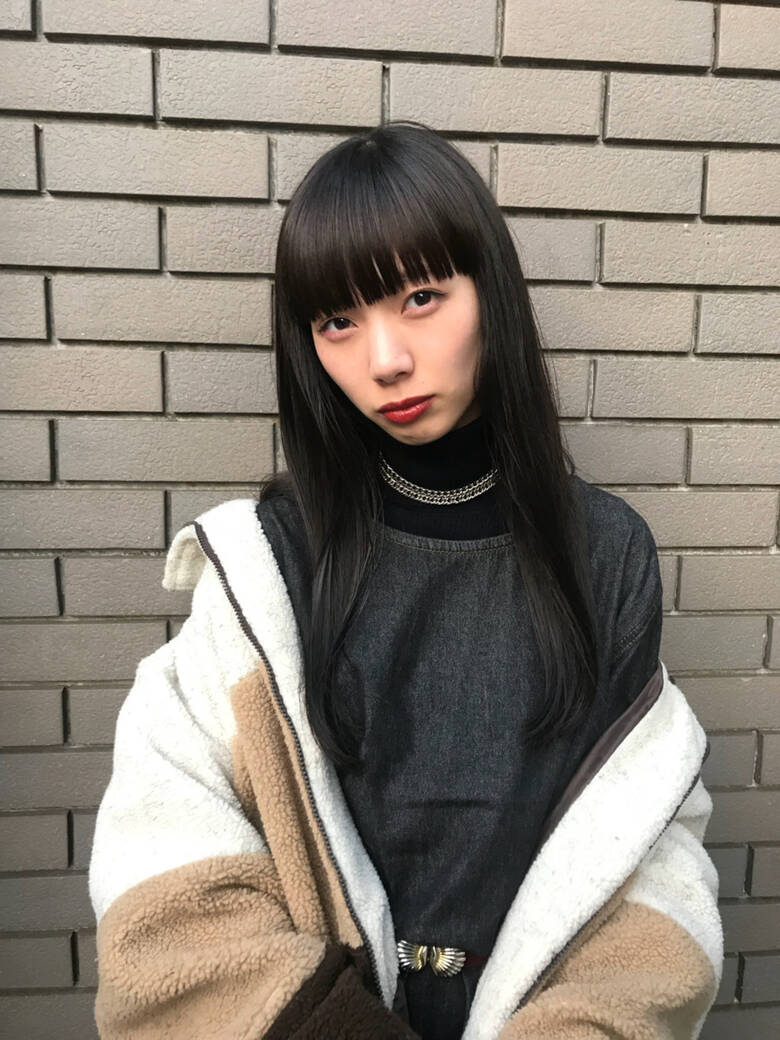 黒髪 ロング ストリート 前髪パッツン C Crew 内山 俊平 C Crew Hair