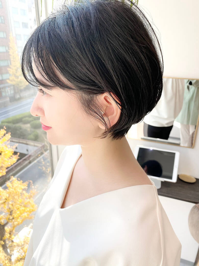 ベリーショート オフィス 大人かわいい ショート Vie 大人可愛い ショート ボブが得意 つばさ Hair