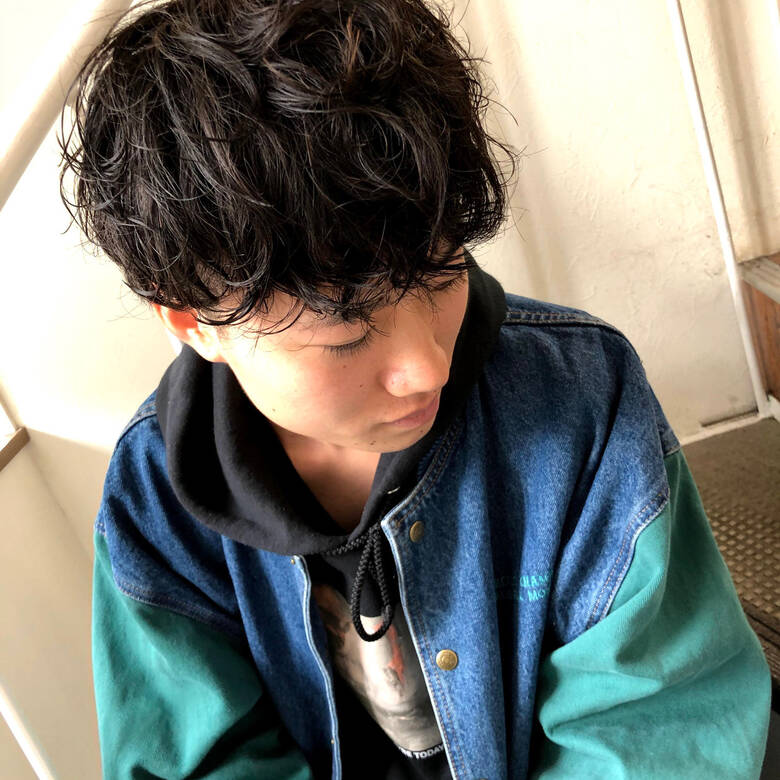 メンズカット モード ショートマッシュ メンズパーマ Ichi From Plus Un 佐藤 翔一 Hair