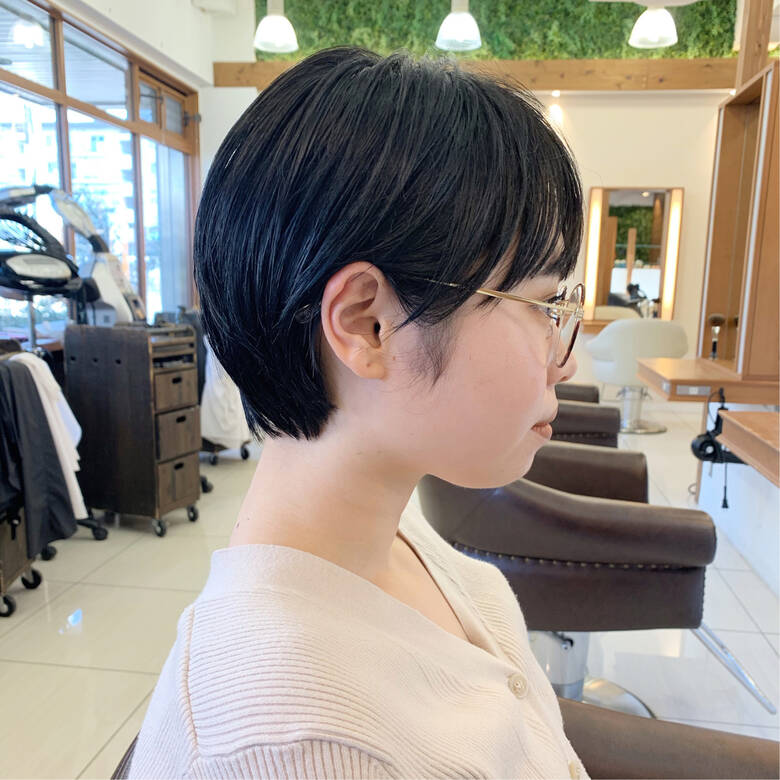 大人可愛い ショートヘア 黒髪 ふんわり ジールサロン つくば美容師 ショートヘア愛好家 矢崎 翔太 Hair