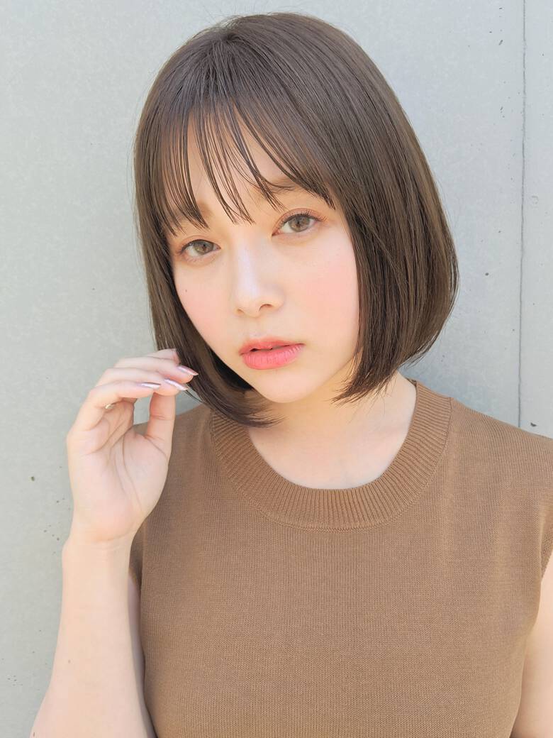 ショートボブ ナチュラル可愛い シースルーバング ミニボブ Dydi 表参道 Dydi表参道 森川 敬之 Hair