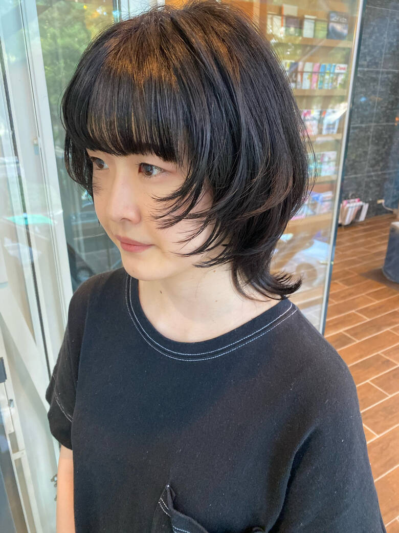 ナチュラルウルフ ウルフ女子 ボブ モード Buddyhair Amour 佐野史耶 ウルフカット Hair