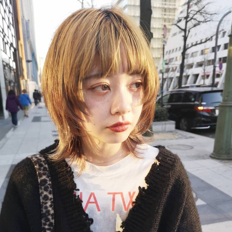 ナチュラル ウルフレイヤー ミディアム ウルフカット Hair S Lunetta 心斎橋 Yusuke Matsumoto 5459 Hair