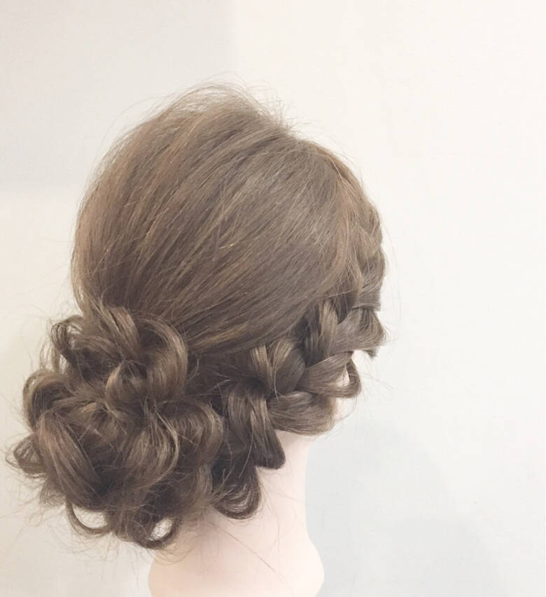 ヘアアレンジ 編み込み 三つ編み ストレート Wooluuw 平岡 歩 1521 Hair
