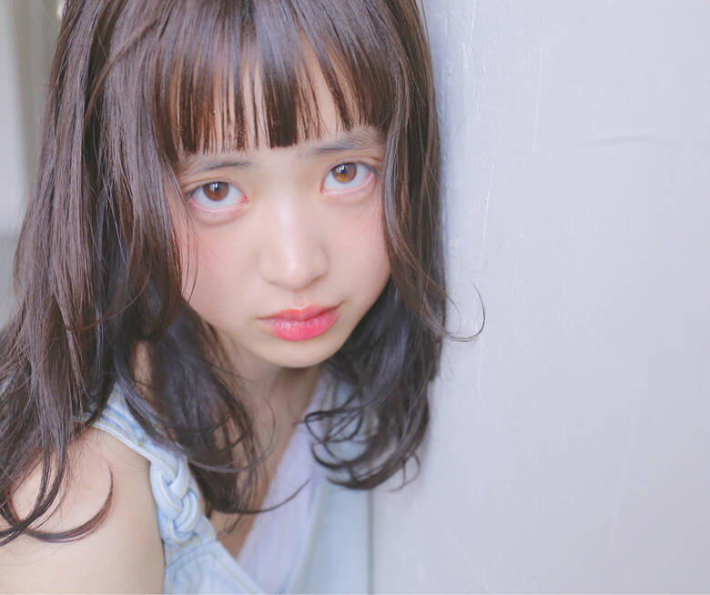 ナチュラル 外国人風 ショートバング ミディアム Syan 米澤香央里 Hair