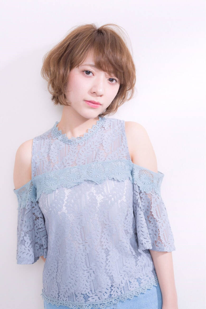 ショート ショートボブ パーマ 前髪あり Hikari Hair