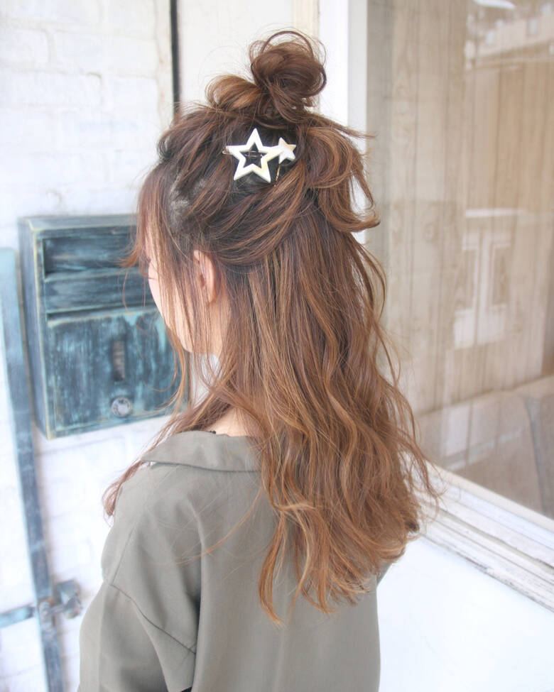 ヘアアレンジ ハーフアップ ロング ナチュラル Estrela 松谷 聖史 Hair