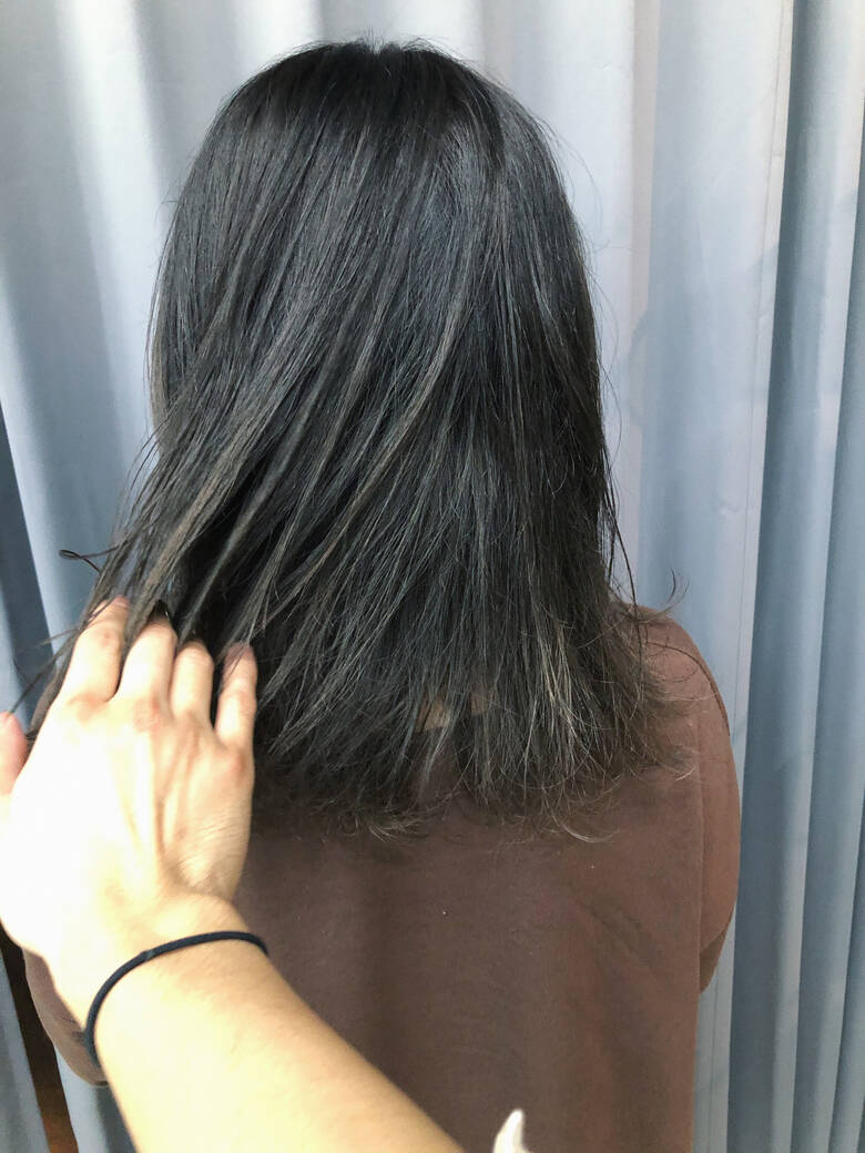 就活 ブルーアッシュ ナチュラル 暗髪 Land Koki Hair