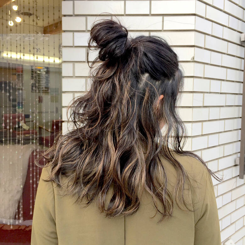 ハイライト セミロング デート 女子会 Direction Saki Hair