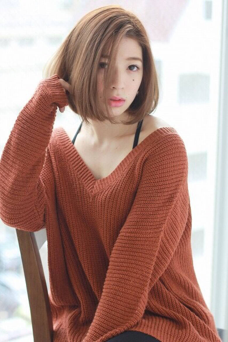 大人女子 ショートボブ 色気 ボブ Sora Hair