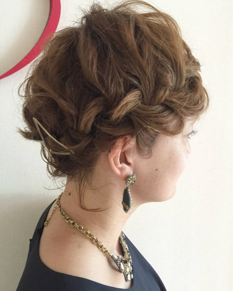 パーティ ガーリー ショート 結婚式 ヘアーサロンシェール 栗山 卓也 Hair