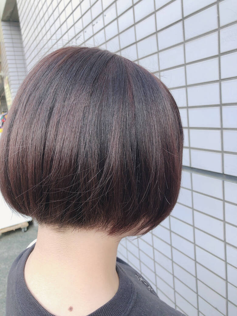 ボブ ナチュラル ピンクブラウン ショートボブ Soin De Brace 上新庄店 屋比久 槙野 Hair