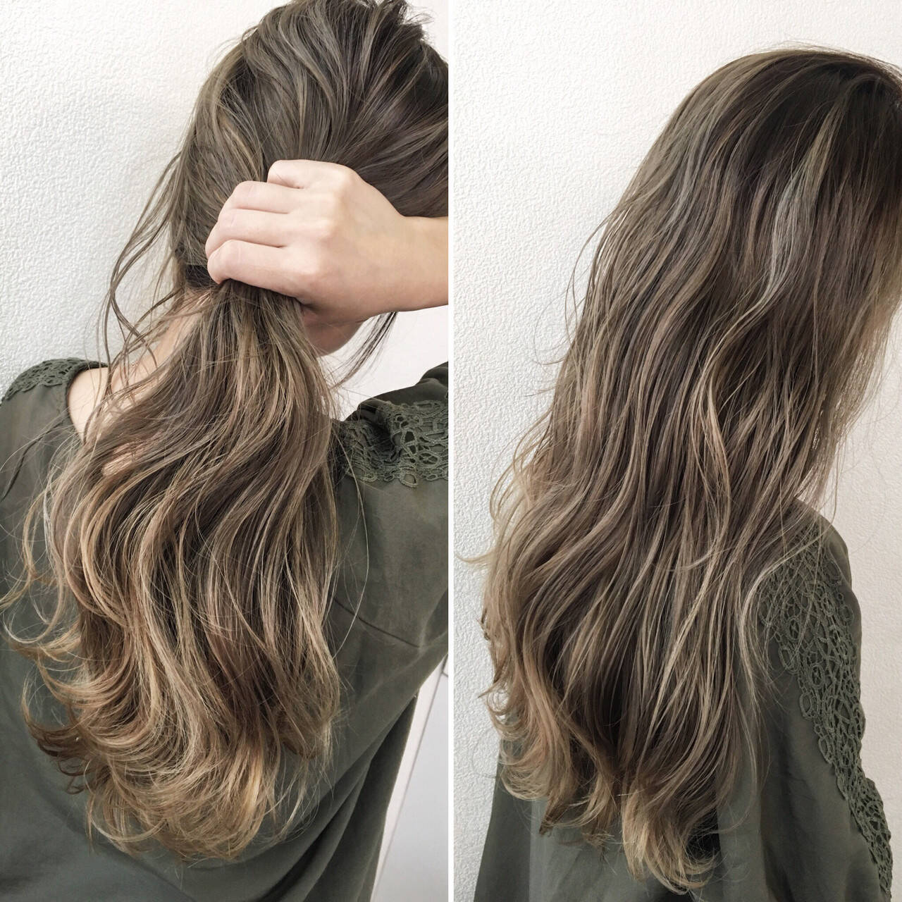 髪型 ロング ハイライト