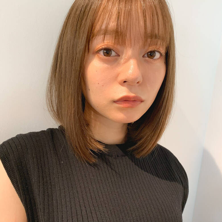 ボブ 切りっぱなしボブ ナチュラル アンニュイ Kyli 塚本 夏帆 Hair ボブ 切りっぱなしボブ ナチュラル アンニュイ Kyli 塚本 夏帆 Hair