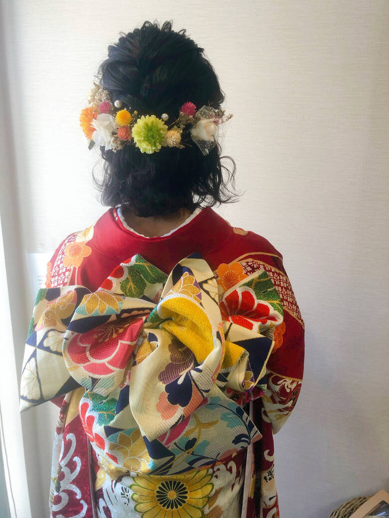 成人式ヘア フェミニン ボブ 和装ヘア 休業中 Mai Hair
