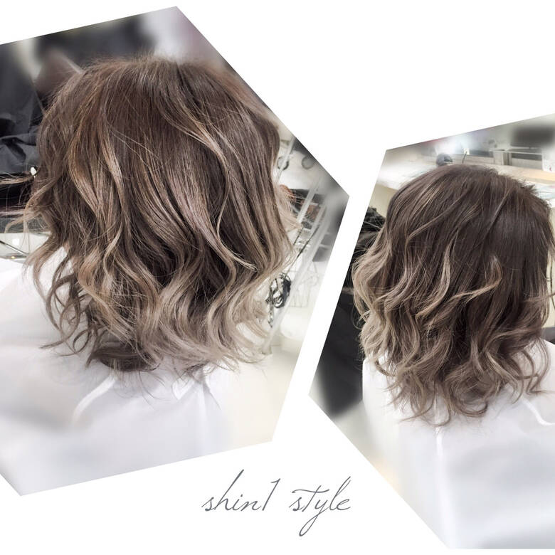 ねじり グラデーションカラー ショート 外国人風 Oz 梅田 中山真一 Hair