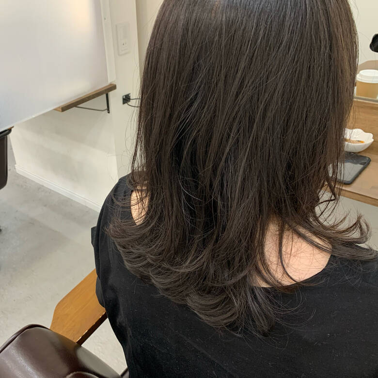ナチュラル ワンカールパーマ ミディアム 無造作パーマ Holic Saori Katsuki Hair