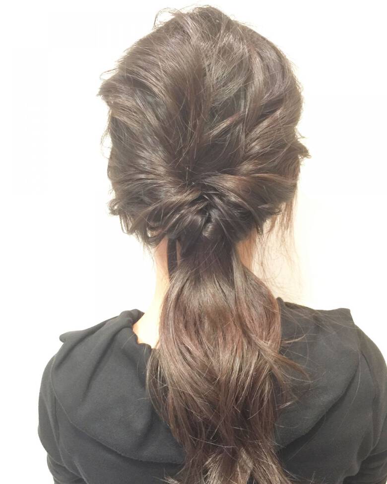 ショート ヘアアレンジ 簡単ヘアアレンジ ローポニーテール ヘアーサロンシェール 栗山 卓也 1006 Hair
