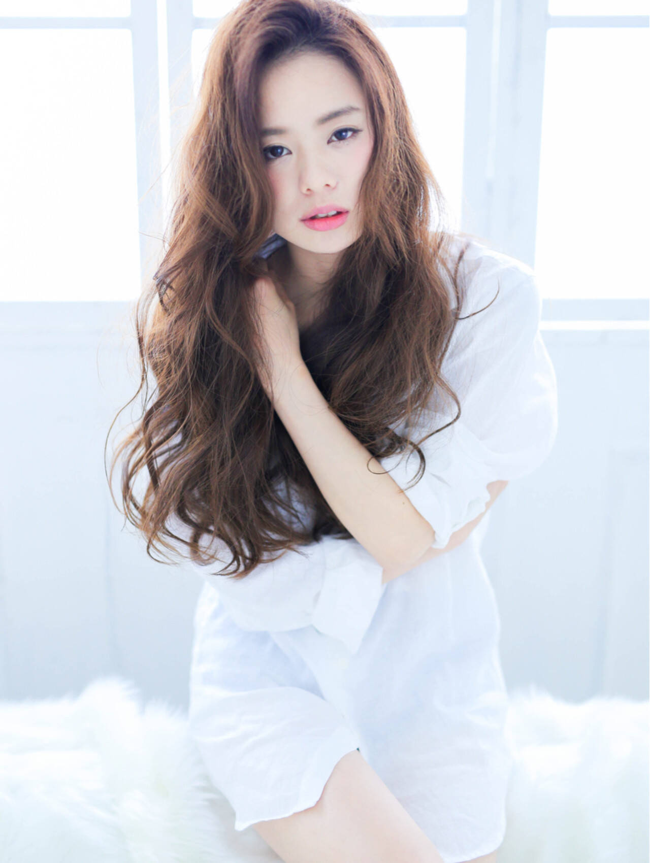 髪型 ロング 巻き髪