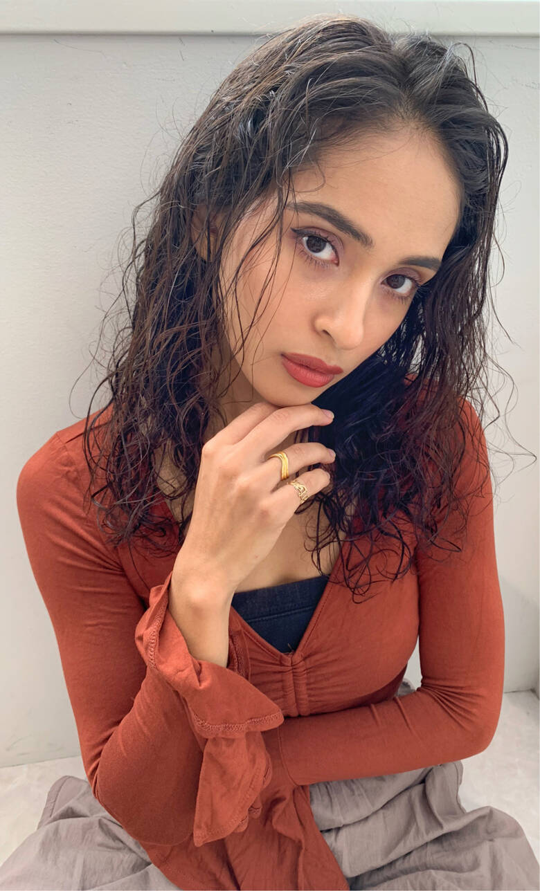 黒髪 ナチュラル セミロング ウェットヘア The Ect 木下 茉里奈 Hair