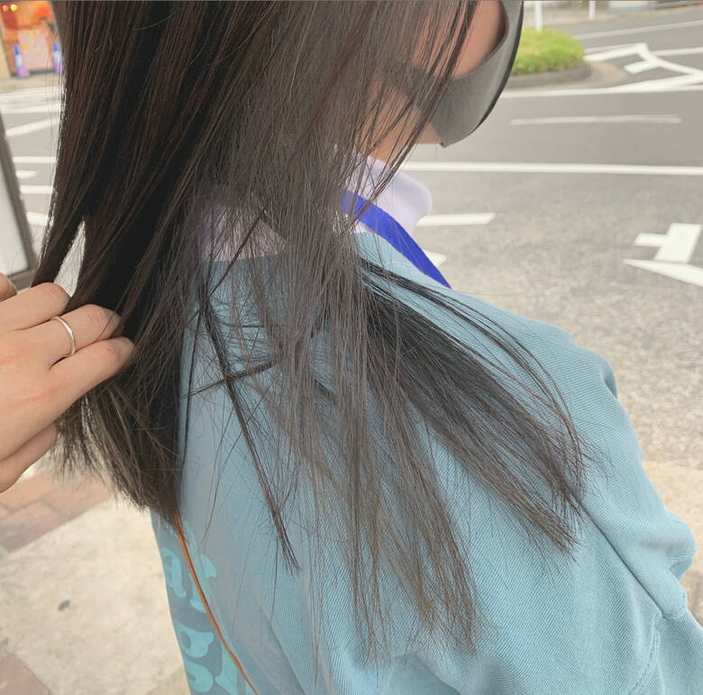 透明感カラー ロング アッシュグレージュ インナーカラー Saffy 園田 健太 Hair 透明感カラー ロング アッシュグレージュ インナーカラー Saffy 園田 健太 Hair