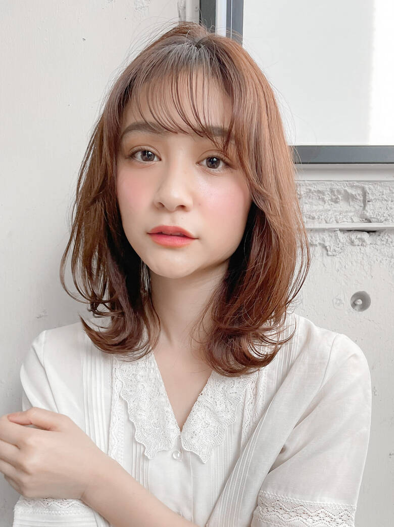 ゆるふわパーマ ミディアム レイヤーカット デジタルパーマ Dydi表参道 本田結 ほんだゆい Dydi表参道 Hair